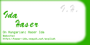 ida haser business card